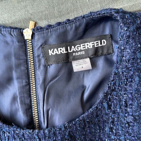 Karl Lagerfeld Elegant Navy  Dress - 4 - Picture 5 of 6